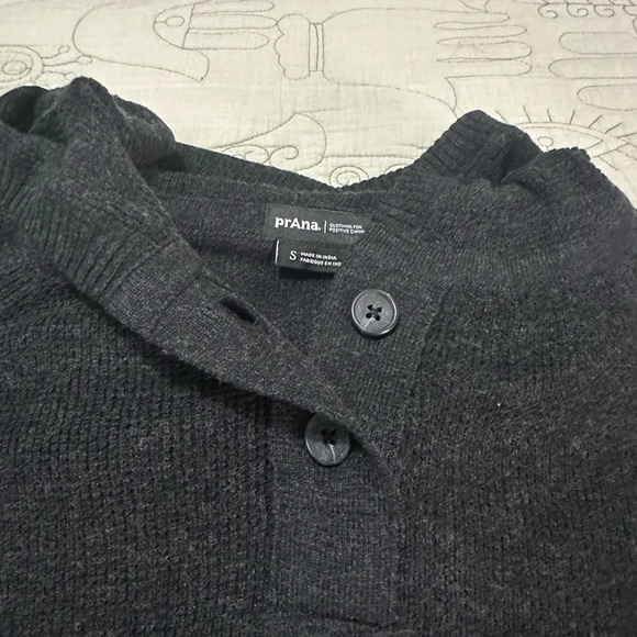 NWT Prana Milani Tunic Sweater Knit Charcoal / Black Hoodie - Picture 8 of 12